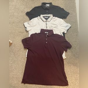 Calvin Klein Liquid Touch Polo Shirts - set of 3